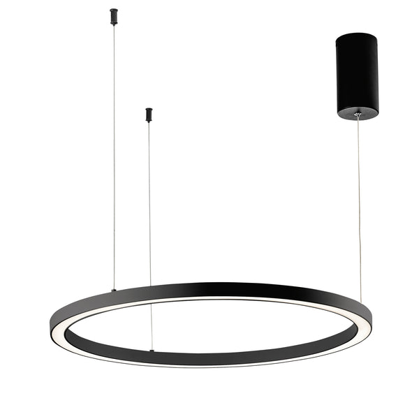 SOSPENSIONE LED HOOP NERA 40W 6000LM CCT 80X80X150CM
