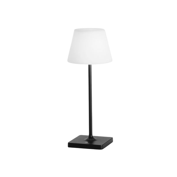 LAMPADA DA TAVOLO RICARICABILE LED JAMMIN NERA 2,2W 60LM 3000K DIMM. IP54 15X39CM