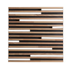PLAFONIERA LED KUMA NERA IN LEGNO 40W CCT 2700/3200/4000K L50X50XH5,2 CM
