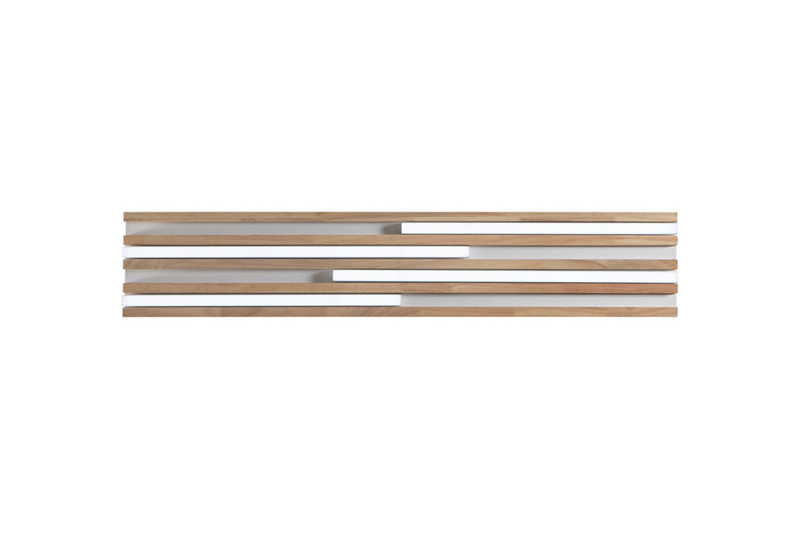 PLAFONIERA LED KUMA BIANCA IN LEGNO 24W CCT 2700/3200/4000K L80X 15XH5,2