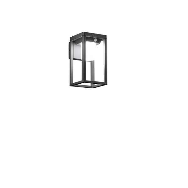 APPLIQUE LED KYOTO ANTRACITE 2,5W 300LM 4000K CON PANNELLO SOLARE E SENSORE IP44 14,2X15,7X25CM