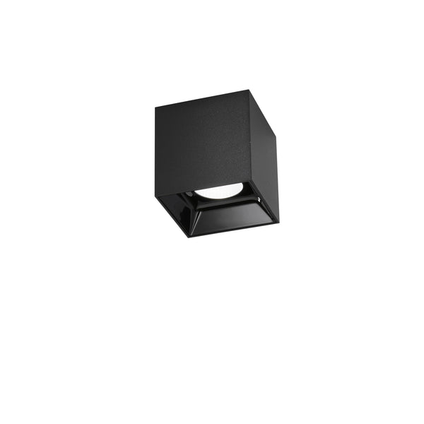 PLAFONIERA LED MIG NERA IN ACRILICO E ALLUMINIO 20W 2000LM 3000K ANTIABBAGLIAMENTO 11,5X11,5X11,6 CM