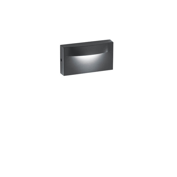 APPLIQUE LED MOBULA ANTRACITE IN ALLUMINIO 8W 1100LM 3000K IP65 420X180X165MM
