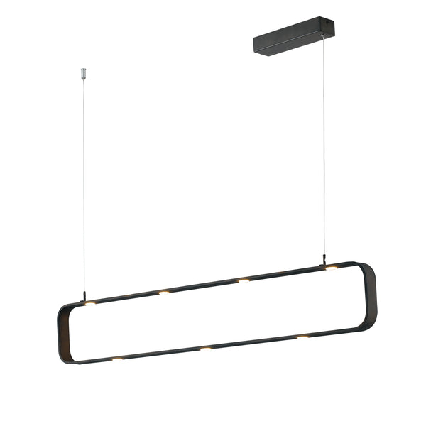 SOSPENSIONE LED MOKA MARRONE 45W 3780LM 4000K DIMMERABILE 100X4X120CM