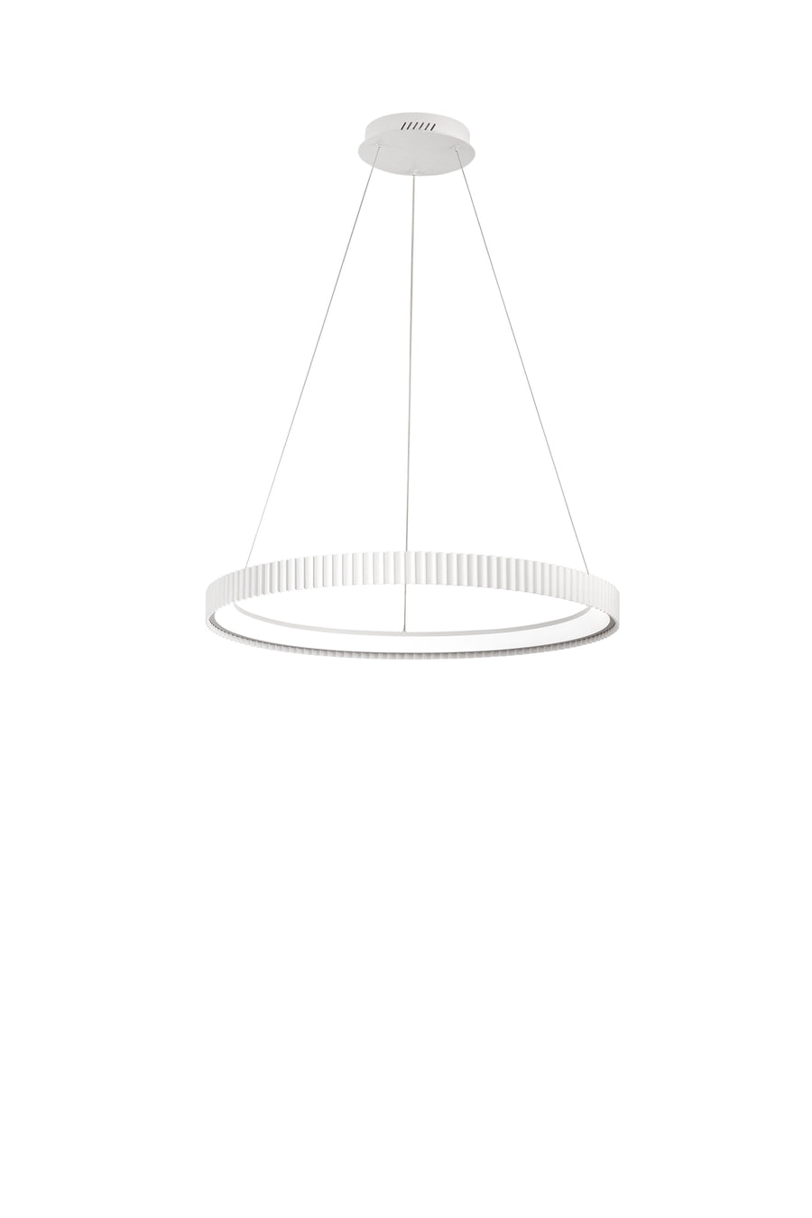 SOSPENSIONE LED NIKE BIANCA IN METALLO 58W 8470LM DIP-CCT 2700K/3200K/4000K D69,5XH150CM