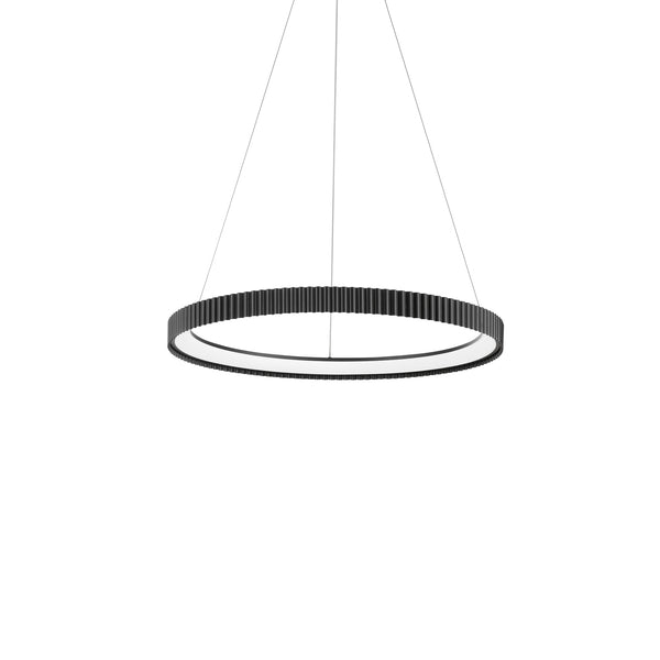 SOSPENSIONE LED NIKE NERA IN METALLO 58W 8470LM DIP-CCT 2700K/3200K/4000K D69,5XH150CM
