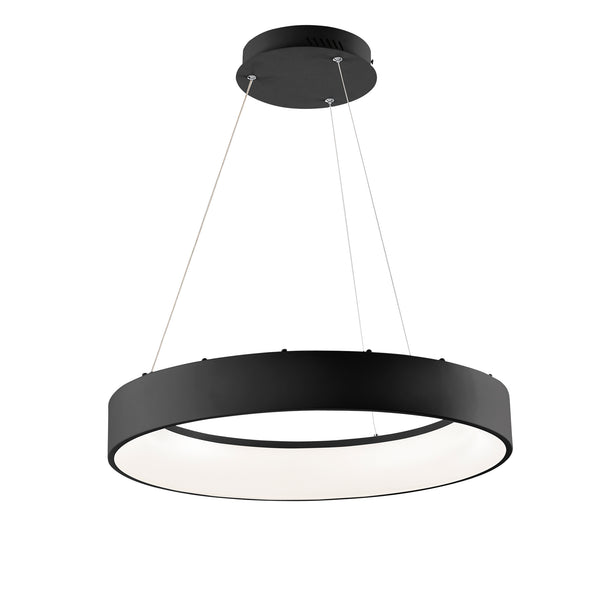 SOSPENSIONE LED NOAH NERA 60W 8000LM CCT 60X10X150CM