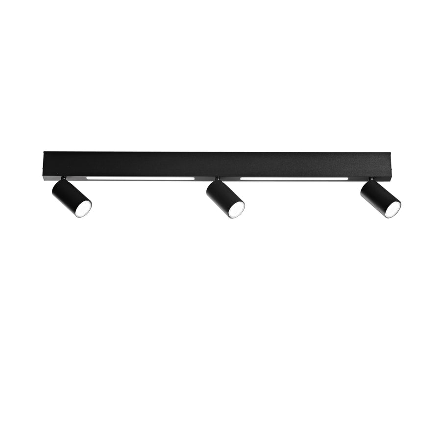 APPLIQUE LED ORIENTED NERA 3XGU10 + LED 2X8W 800LM CCT 90X19X3CM