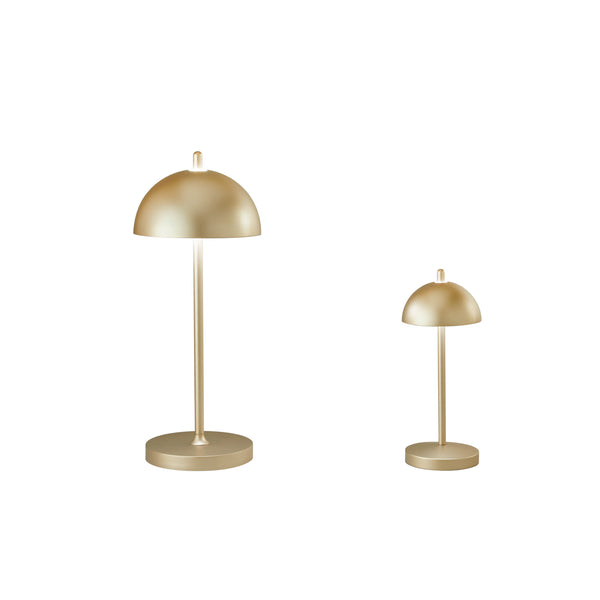 LAMPADA DA TAVOLO RICARICABILE LED PARTY ORO 1,5W 134LM 3000K DIMM. IP44 8X19,8CM