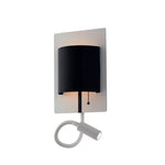 APPLIQUE LED POP NERA CON LUCE FLESSIBILE A LED 6+3W 720LM 4000K 16X32X22CM