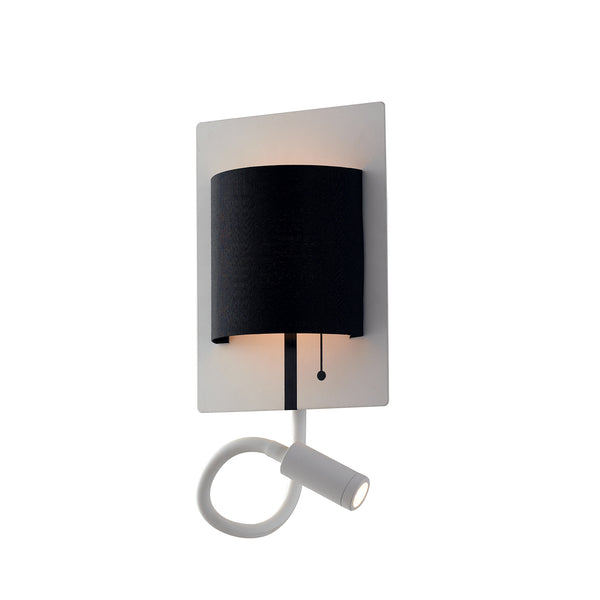 APPLIQUE LED POP NERA CON LUCE FLESSIBILE A LED 6+3W 720LM 4000K 16X32X22CM