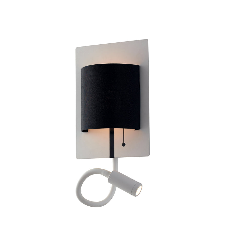 APPLIQUE LED POP NERA CON LUCE FLESSIBILE A LED 6+3W 720LM 4000K 16X32X22CM