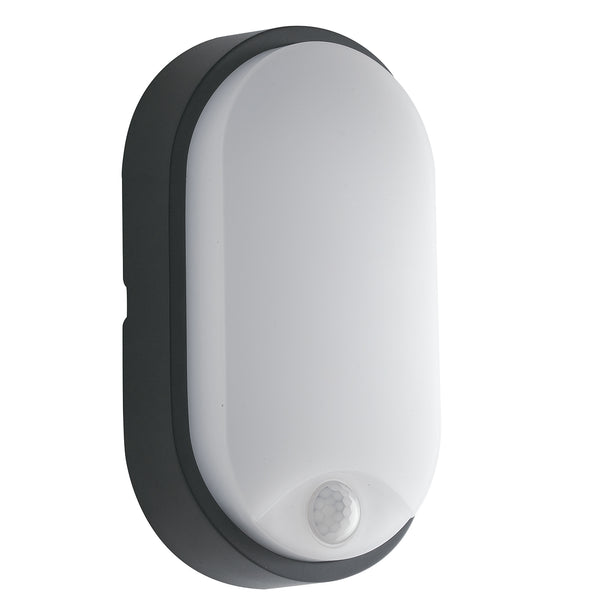 PLAFONIERA LED SENSITIVE ANTRACITE 14W 1600LM 4000K IP54 CON SENSORE 11,9X6,05X21,2CM