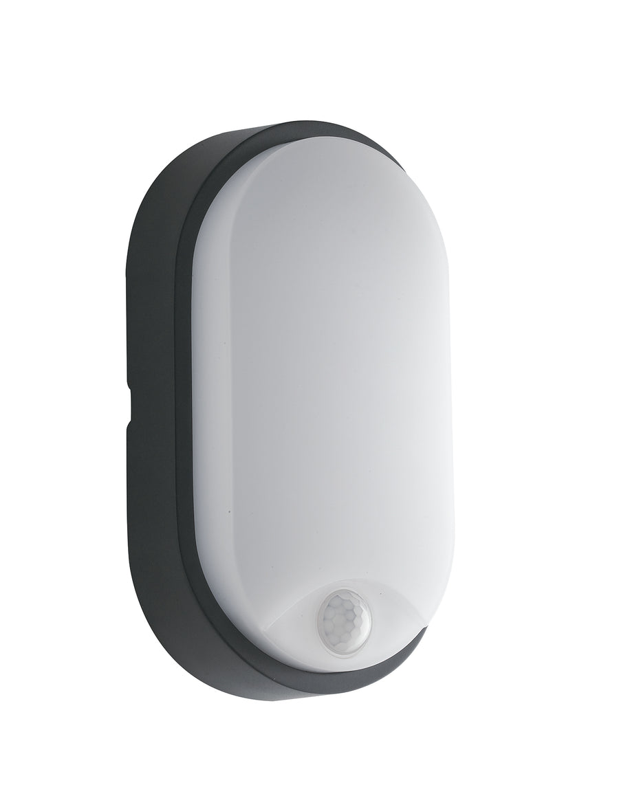 PLAFONIERA LED SENSITIVE ANTRACITE 14W 1600LM 4000K IP54 CON SENSORE 11,9X6,05X21,2CM