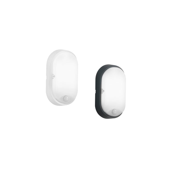 PLAFONIERA LED SENSITIVE BIANCA 14W 1600LM 4000K IP54 CON SENSORE 11,9X6,05X21,2CM