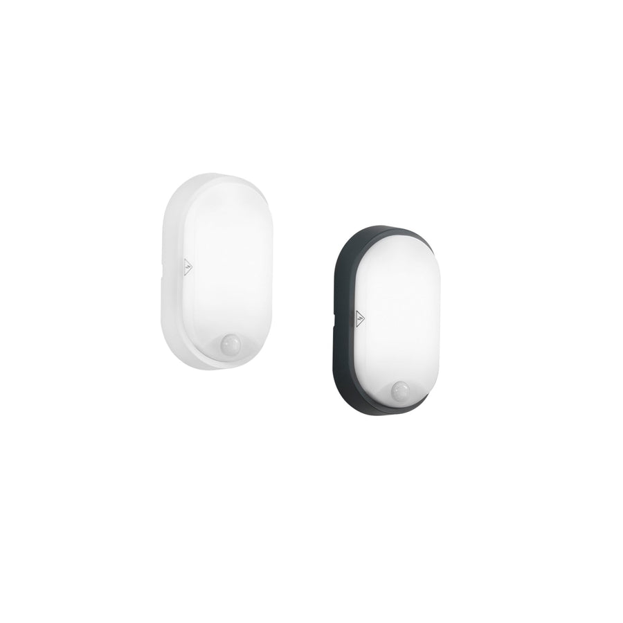 PLAFONIERA LED SENSITIVE BIANCA 14W 1000LM 3000K IP54 CON SENSORE 11,9X6,05X21,2CM