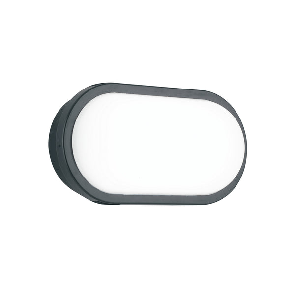 PLAFONIERA LED SHELLY ANTRACITE OVALE 20W 2500LM CCT IP65 17,6X8X27,1CM