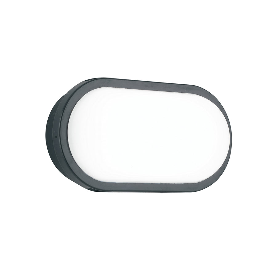 PLAFONIERA LED SHELLY ANTRACITE OVALE 20W 2500LM CCT IP65 17,6X8X27,1CM
