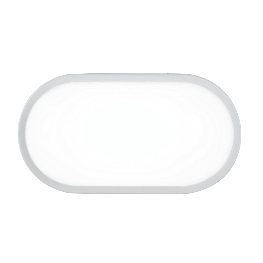 PLAFONIERA LED SHELLY BIANCA OVALE 20W 2500LM CCT IP65 17,6X8X27,1CM