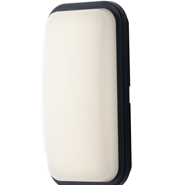 PLAFONIERA LED SHELLY ANTRACITE RETTANGOLARE 20W 2500LM 4000K IP65 CON SENSORE 14,6X7,6X29,6CM