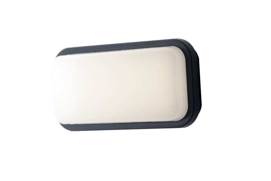 PLAFONIERA LED SHELLY ANTRACITE RETTANGOLARE 15W 1900LM CCT IP65 11,6X6,8X23,6CM