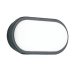 PLAFONIERA LED SHELLY ANTRACITE OVALE 15W 1900LM CCT IP65 14,5X7X21,5CM