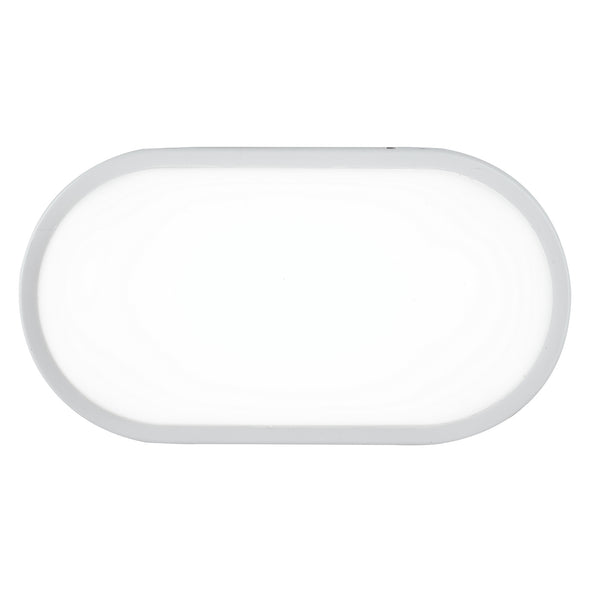 PLAFONIERA LED SHELLY BIANCA OVALE 15W 1900LM CCT IP65 14,5X7X21,5CM