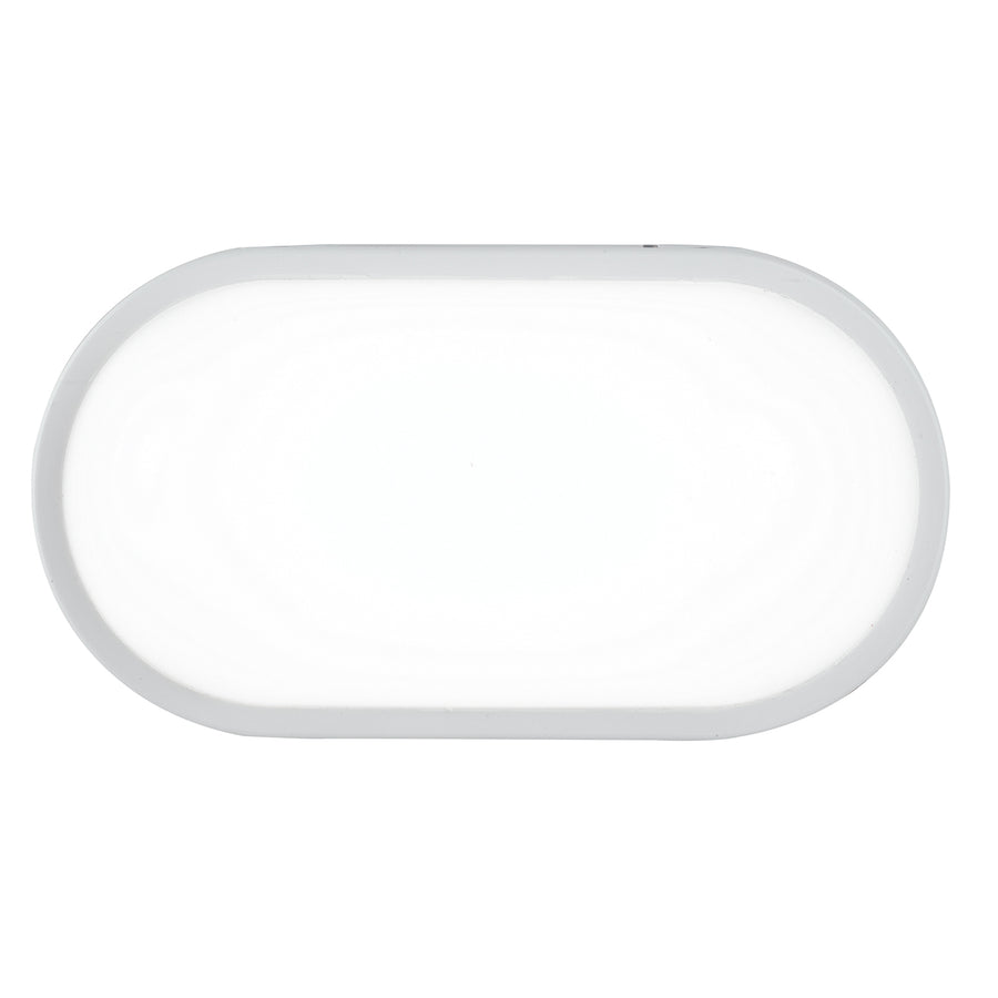 PLAFONIERA LED SHELLY BIANCA OVALE 15W 1900LM CCT IP65 14,5X7X21,5CM