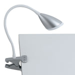 LAMPADA DA LETTURA LED HEGEL ARGENTO CON PINZA 3,7W 450LM 4000K 9,5X9,5X33CM