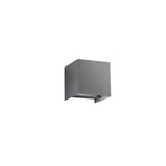 APPLIQUE BIEMISSIONE LED ALFA GRIGIO 2X10W 1800LM CCT IP54 12X12X12CM