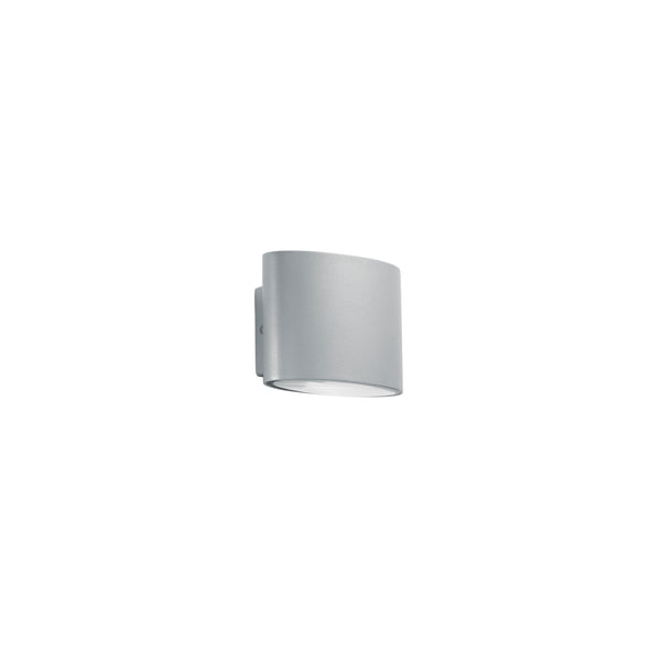 APPLIQUE BIEMISSIONE LED BOXTER SILVER 2X4W 800LM 4000K IP44 12,9X8,5X10CM