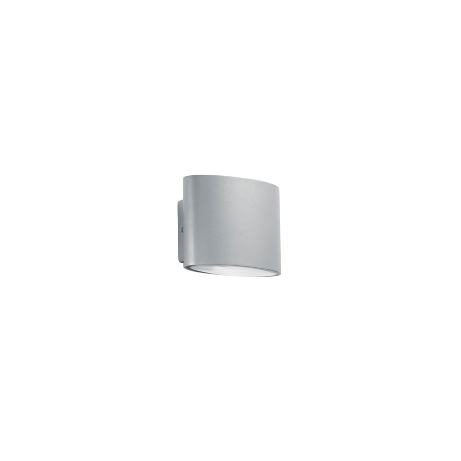 APPLIQUE BIEMISSIONE LED BOXTER SILVER 2X4W 800LM 4000K IP44 12,9X8,5X10CM