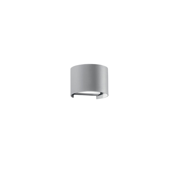 APPLIQUE BIEMISSIONE LED DELTA GRIGIA 2X5W 700LM CCT IP54 14X12X10CM