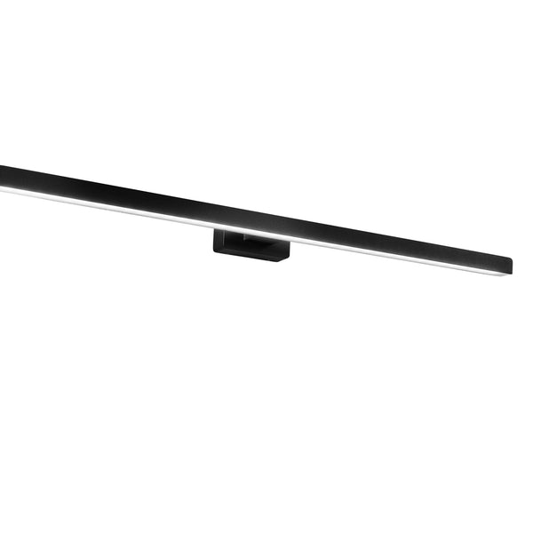 APPLIQUE LED LANCER NERO FISSAGGIO PARETE/SPECCHIO 13W 1000LM 4000K IP54 75x9x4CM