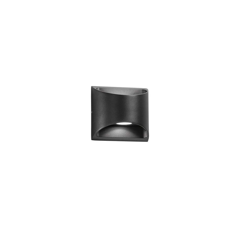 APPLIQUE BIEMISSIONE LED VEYRON NERA 2X3,5W 840LM CCT IP54 13X6,9X12,3CM