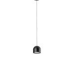 SOSPENSIONE LED YOYO NERA IN METALLO+ACRILICO 6W 3000K diam.10X150 CM