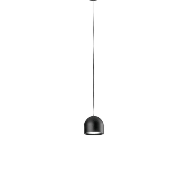 SOSPENSIONE LED YOYO NERA IN METALLO+ACRILICO 6W 3000K diam.10X150 CM