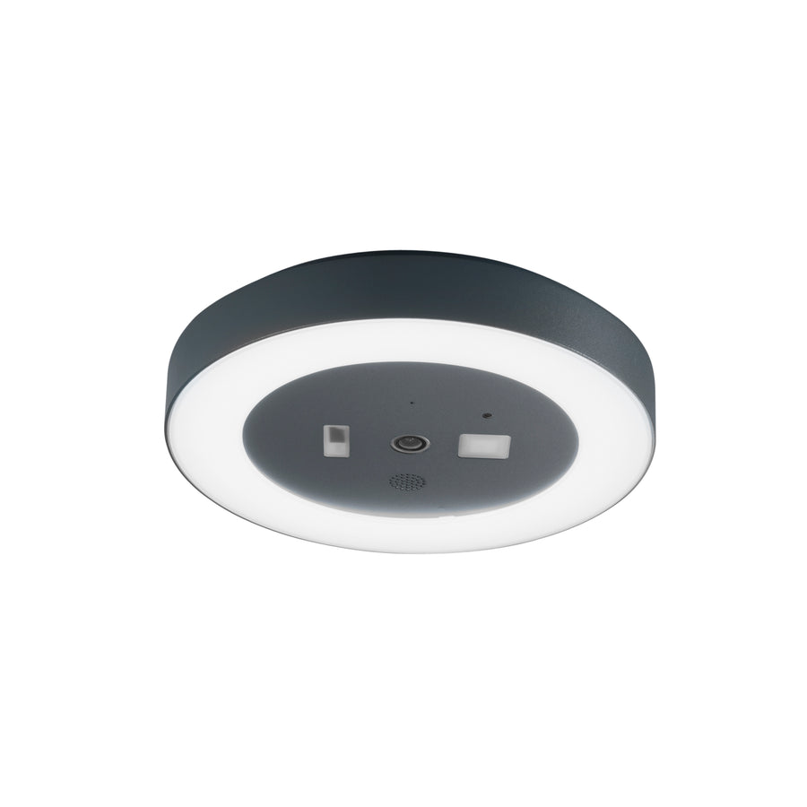 PLAFONIERA LED ZOOM ANTRACITE 30W 3600LM 4000K DIMM. Wi-Fi IP54 CON VIDEOCAMERA 30X5,5CM