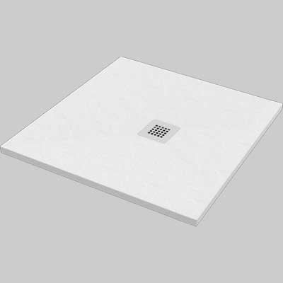 PIATTO DOCCIA QUADRATO EFFETTO PIETRA BIANCO