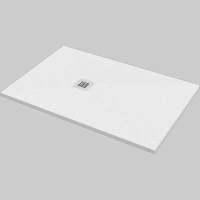 PIATTO DOCCIA RETTANGOLARE EFFETTO PIETRA BIANCO