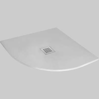 PIATTO DOCCIA SEMICIRCOLARE EFFETTO PIETRA BIANCO