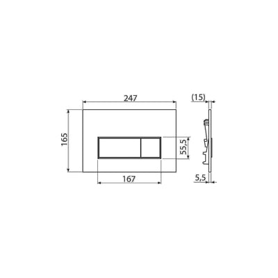 KIT PER WC SOSPESO/TERRA DORATO OPACO