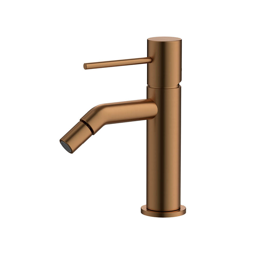 MISCELATORE MONOCOMANDO BIDET SMOOTH ROSA ORO SPAZZOLATO