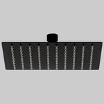 SOFFIONE DOCCIA INOX QUADRO NERO