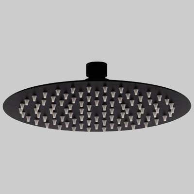 SOFFIONE DOCCIA INOX TONDO NERO