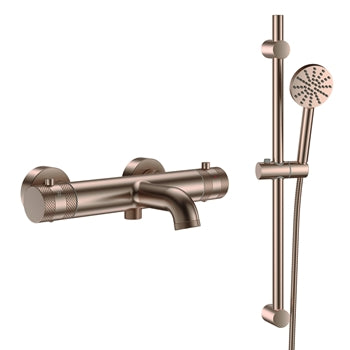 MISCELATORE MONOCOMANDO PER VASCA SMOOTH ROSA ORO SPAZZOLATO