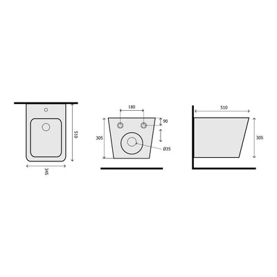 BIDET ELEGANT SOSPESO BIANCO