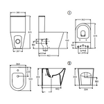 WC GLAMIC COMPATTO BIANCO