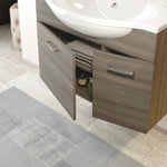 Mobile Bagno Sospeso 85 cm con Specchiera e Lavabo Integrato - Serie BAFFO85PL Mobo