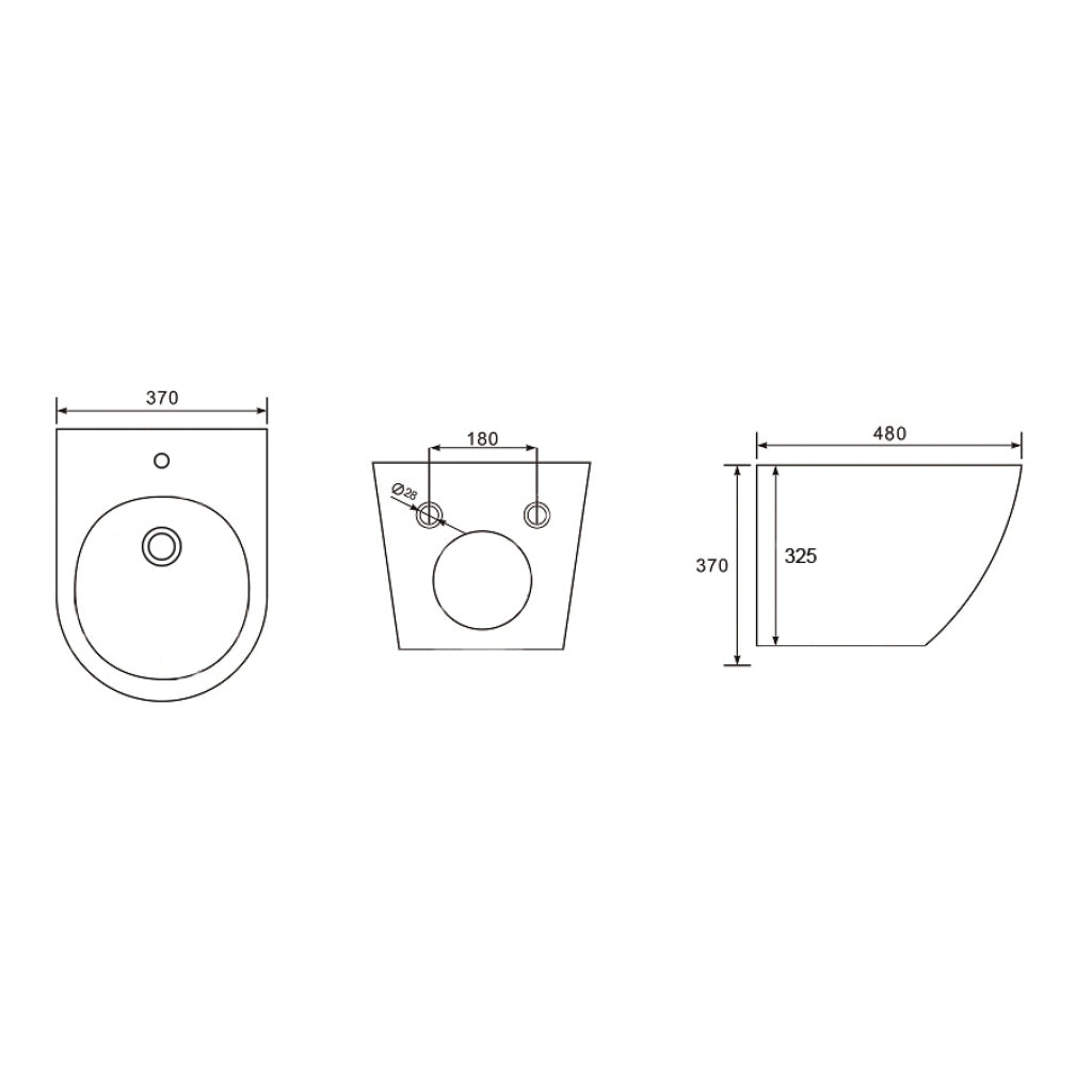 BIDET ELEGANT SOSPESO NERO